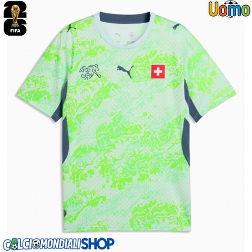 Maglie da calcio Svizzera Seconda Maglia Mondiali 2026  Manica Corta